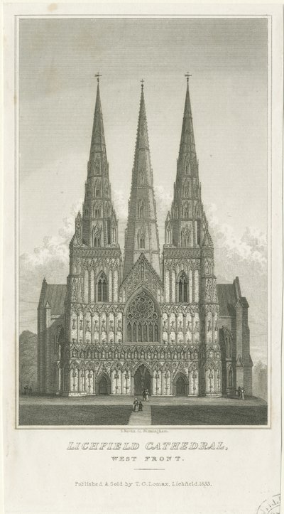 Lichfield Kathedrale - Westfront von Thomas George Lomax