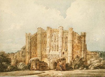 PD.52-1966 Westansicht der Thornton Abbey, Lincolnshire, ca.1794 (Aquarell & Bleistift auf Papier) von Thomas Girtin