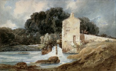 Die Abtei-Mühle, Knaresborough, ca. 1801 von Thomas Girtin