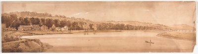 Zwanzig Ansichten von Paris und Umgebung: Blick auf St. Cloud und den Kalvarienberg vom Pont de Sèvres aus von Thomas Girtin