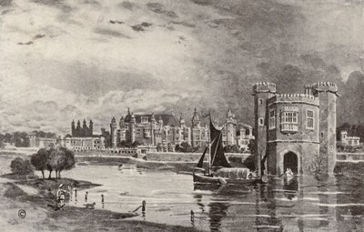 Hampton Court in den Tagen von Charles I. von Thomas Hamilton Crawford