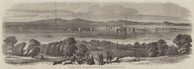 Kronstadt, von den Gärten von Orenbaum aus von Thomas Harrington Wilson