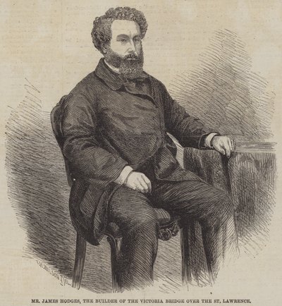 Mr. James Hodges, der Erbauer der Victoria-Brücke über den St. Lawrence von Thomas Harrington Wilson