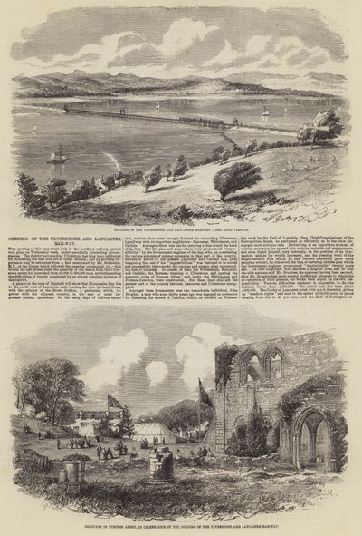 Eröffnung der Ulverstone und Lancaster Eisenbahn von Thomas Harrington Wilson