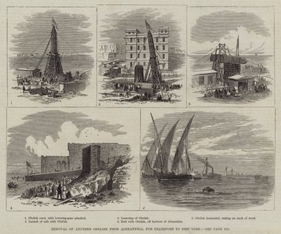 Entfernung eines weiteren Obelisken aus Alexandria, für den Transport nach New York von Thomas Harrington Wilson
