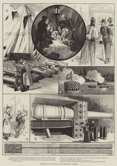 Skizzen bei der Royal Naval Ausstellung, Chelsea von Thomas Harrington Wilson
