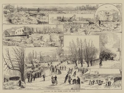 Skizzen auf der Themse während des letzten Frosts von Thomas Harrington Wilson