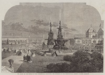Die Verleihung der Preismedaillen auf der Internationalen Ausstellung, die Prozession in den Gärten der Horticultural Society von Thomas Harrington Wilson