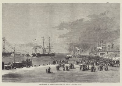 Die Abreise des Marquis von Lorne und Prinzessin Louise nach Kanada von Thomas Harrington Wilson