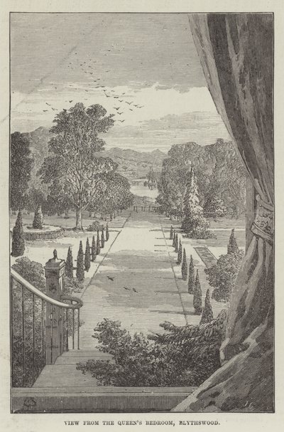 Blick aus dem Schlafzimmer der Königin, Blythswood von Thomas Harrington Wilson