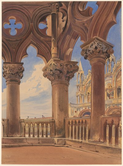 Markusplatz vom Dogenpalast von Thomas Hartley Cromek