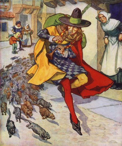 Illustration für Der Rattenfänger von Hameln von Thomas Heath Robinson