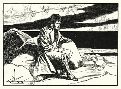 Napoleon auf St. Helena von Thomas Heath Robinson