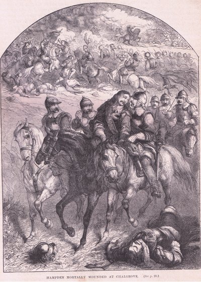 Hampden tödlich verwundet bei Chalgrove AD 1643 von Thomas Henry Nicholson
