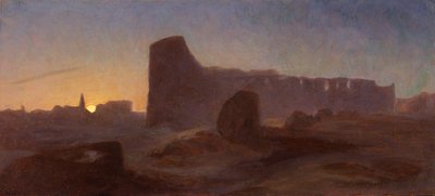 Blick auf das römische Kolosseum bei Sonnenuntergang, Italien von Thomas Hiram Hotchkiss