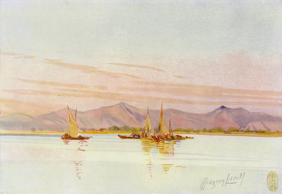 In der Nähe von Kanton, Fischerboote auf dem Perlfluss von Thomas Hodgson Liddell