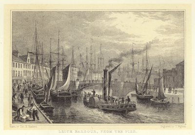 Leith Hafen, vom Pier von Thomas Hosmer (after) Shepherd