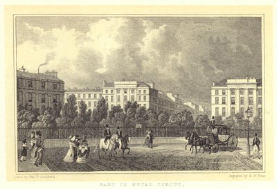 Teil des Royal Circus (Gravur) von Thomas Hosmer (after) Shepherd