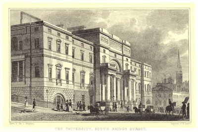 Die Universität, South Bridge Street (Stich) von Thomas Hosmer (after) Shepherd