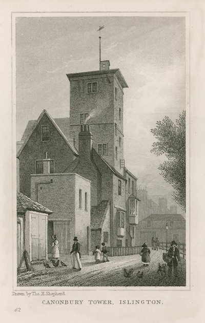 Canonbury House und Tower von Thomas Hosmer Shepherd
