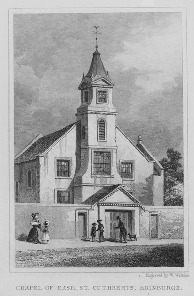 Kapelle der Leichtigkeit, St. Cuthberts, Edinburgh (Gravur) von Thomas Hosmer Shepherd