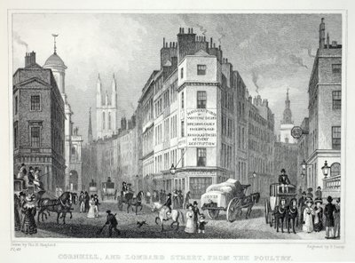 Cornill und Lombard Street, vom Poultry, aus 