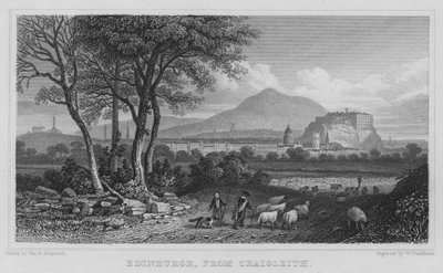 Edinburgh, von Craigleith (Gravur) von Thomas Hosmer Shepherd