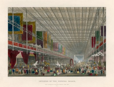 Innenansicht des Kristallpalastes oder Großes Gebäude für die Internationale Ausstellung, Hyde Park von Thomas Hosmer Shepherd