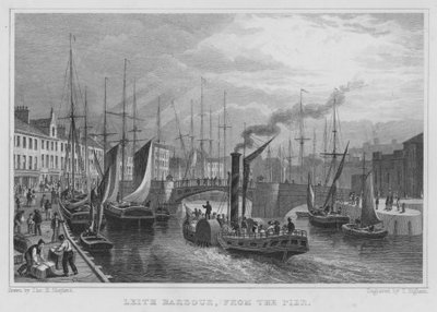 Leith Hafen, vom Pier aus von Thomas Hosmer Shepherd