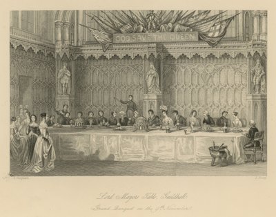 Tisch des Oberbürgermeisters, Guildhall von Thomas Hosmer Shepherd