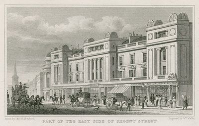 Teil der Ostseite der Regent Street, London von Thomas Hosmer Shepherd