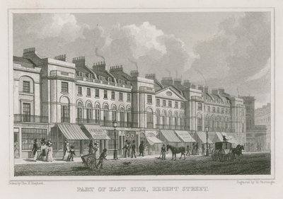 Teil der Ostseite der Regent Street, London von Thomas Hosmer Shepherd