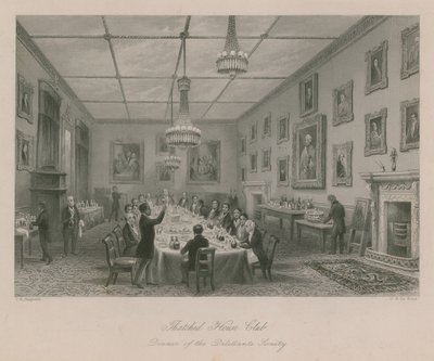 Thatched House Club, Abendessen der Dilettantengesellschaft von Thomas Hosmer Shepherd