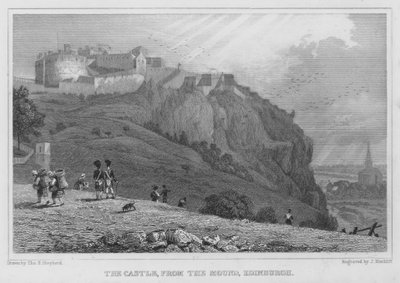 Die Burg, vom Mound, Edinburgh von Thomas Hosmer Shepherd