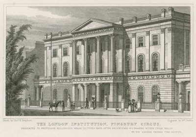Die London Institution, Finsbury Circus von Thomas Hosmer Shepherd