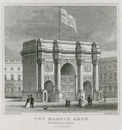 Der Marble Arch, Buckingham Palace von Thomas Hosmer Shepherd