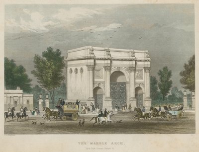 Der Marble Arch, Hyde Park Corner, London von Thomas Hosmer Shepherd