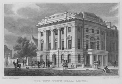 Das neue Rathaus, Leith (Gravur) von Thomas Hosmer Shepherd