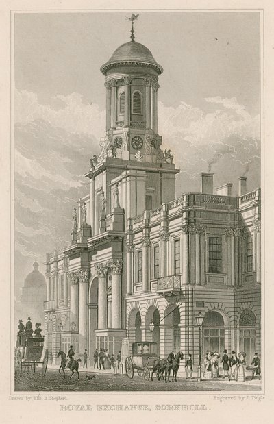 Die Royal Exchange, Cornhill, London von Thomas Hosmer Shepherd