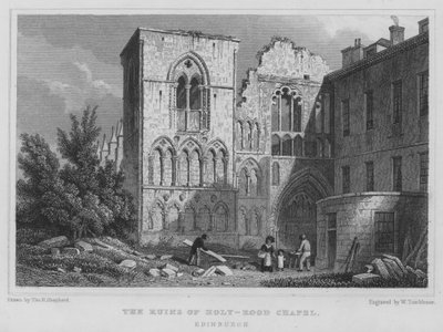 Die Ruinen der Holy-rood Chapel, Edinburgh von Thomas Hosmer Shepherd