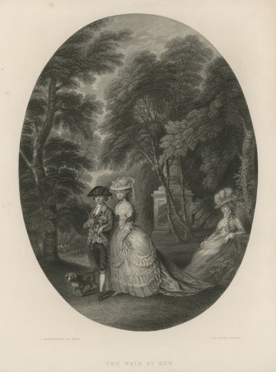 Der Spaziergang in Kew, London von Thomas Hosmer Shepherd