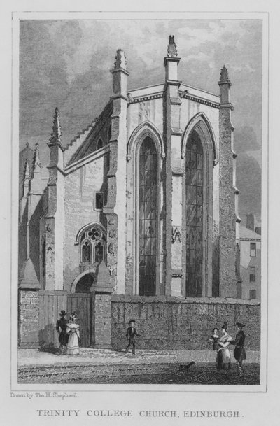 Trinity College Kirche, Edinburgh (Gravur) von Thomas Hosmer Shepherd