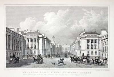 Waterloo Place und ein Teil der Regent Street, aus 