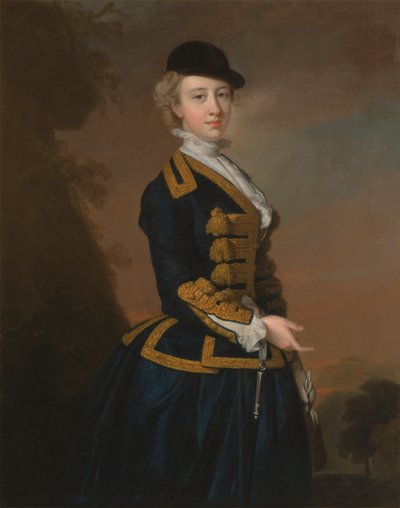 Porträt einer jungen Frau der Familie Fortesque aus Devon von Thomas Hudson