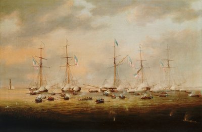 Britische und amerikanische Kanonenboote im Einsatz auf dem Lake Borgne von Thomas L. Hornbrook