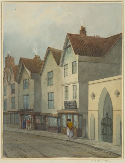 Temple Street mit Blick auf das Tor zur Temple Church von Thomas Leeson the Elder Rowbotham