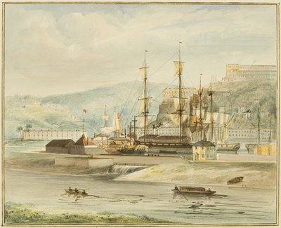 Der Überfall-Damm, nahe Floating Dock und Cumberland Basin von Thomas Leeson the Elder Rowbotham