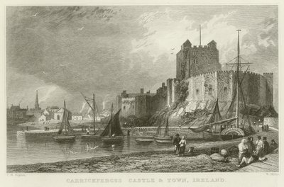 Carrickfergus Schloss und Stadt von Thomas Mann Baynes