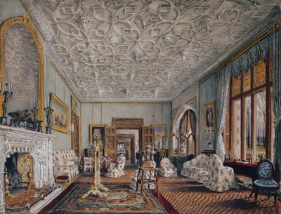 Salon im gotischen Stil, ca. 1850 von Thomas Mann Baynes