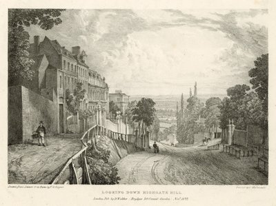 Blick auf den Highgate Hill, London von Thomas Mann Baynes